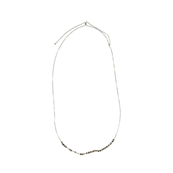 NEW BOTTEGA VENETA JASPER NECKLACE BEADED CHAIN Sterling Silver - Picture 1 of 7